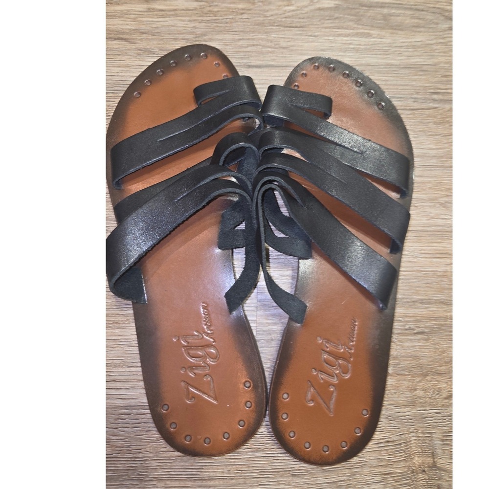 Zigi Artisan size 6M Noemi Flats Sandals Strappy Thongs Leather